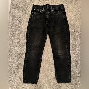 Old Navy Black Straight Taper Jeans